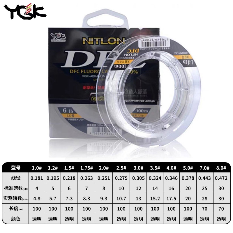 YGK Original DFC Carbon Line L - đánh giá và giá Fluorocarbon Line