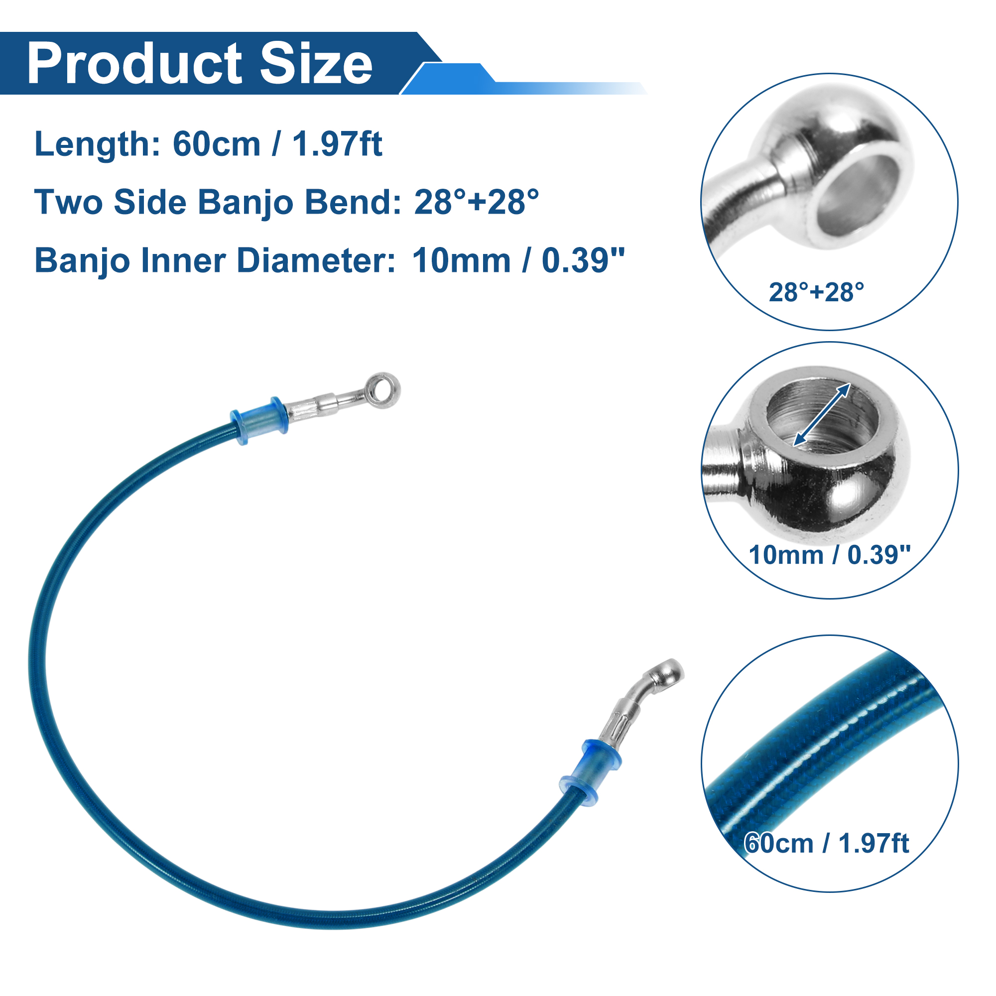 Motoforti 60cm Motorcycle Brak - đánh giá và giá Braided Line