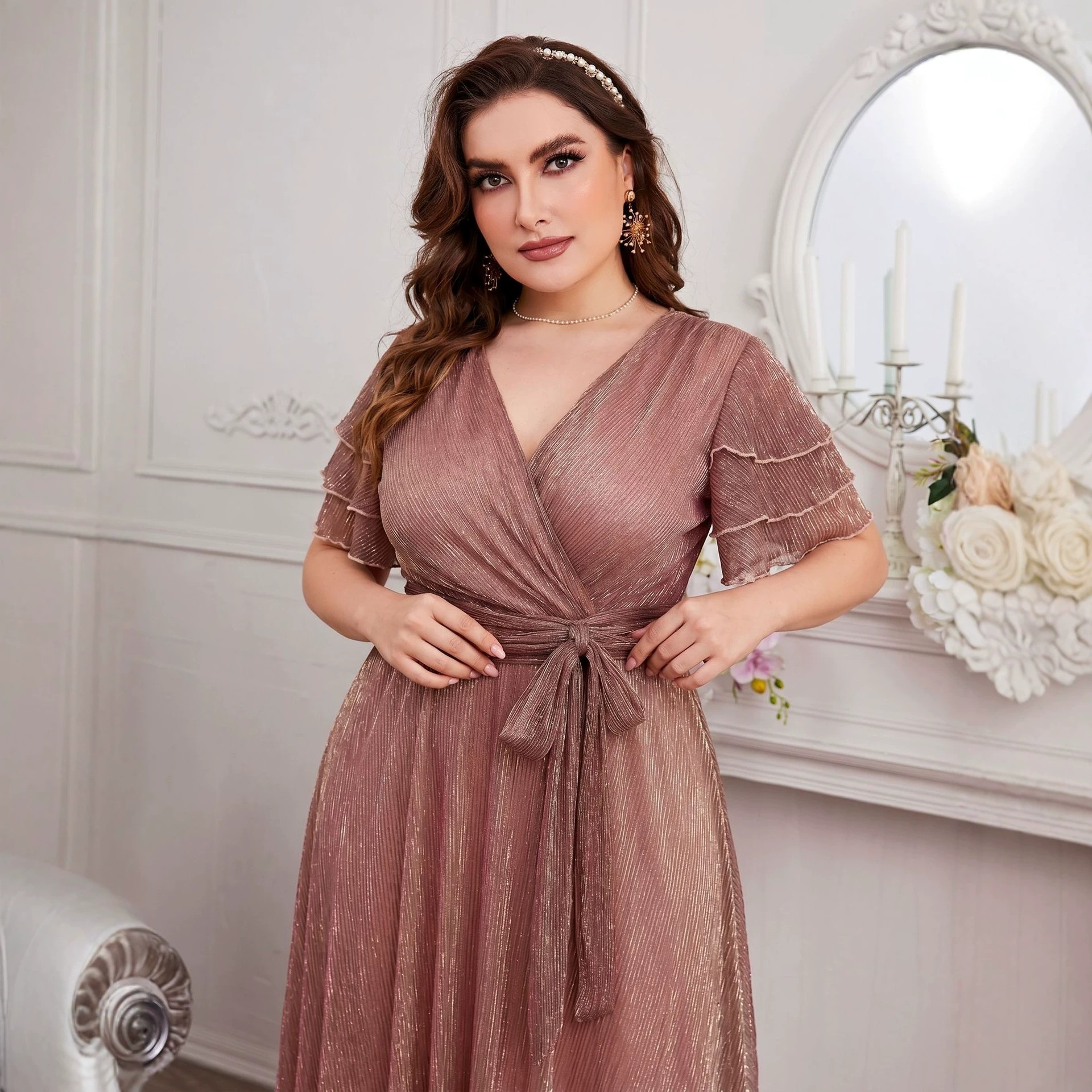 Luxury Curvy Blush Gold Glitte - đánh giá và giá Fly Line