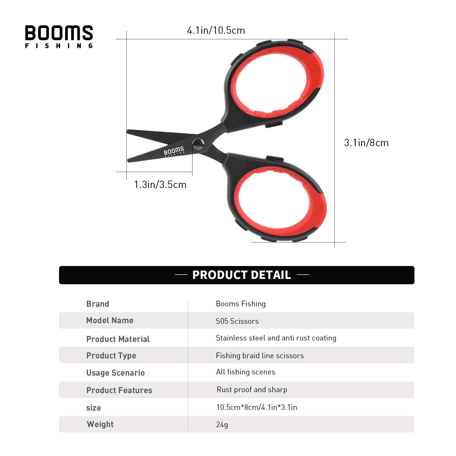 Booms Fishing S05 Braid Wire S - đánh giá và giá Fishing Line Cutter