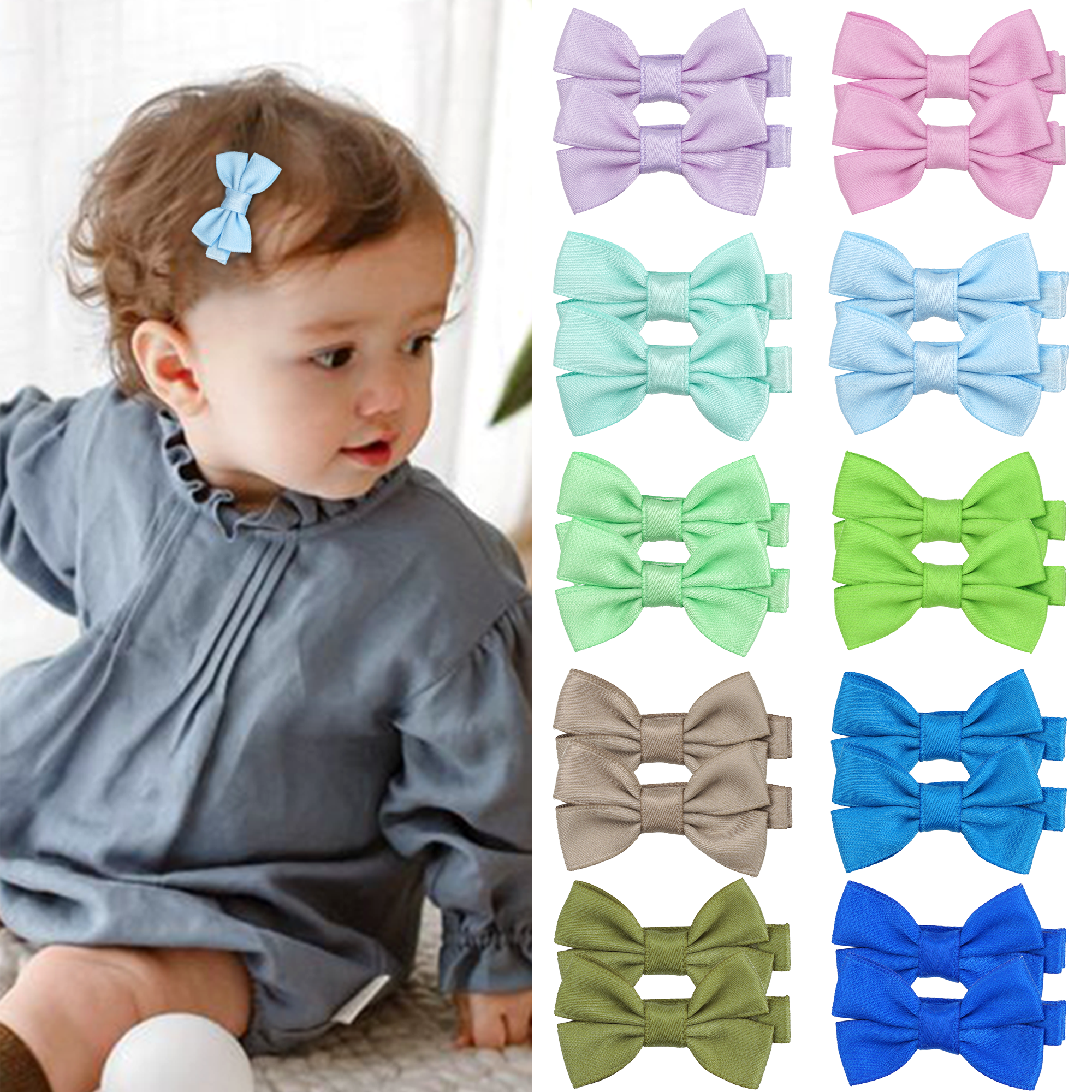 12/20 Pcs 2Inch Baby Hair Bows - đánh giá và giá Tippet Line