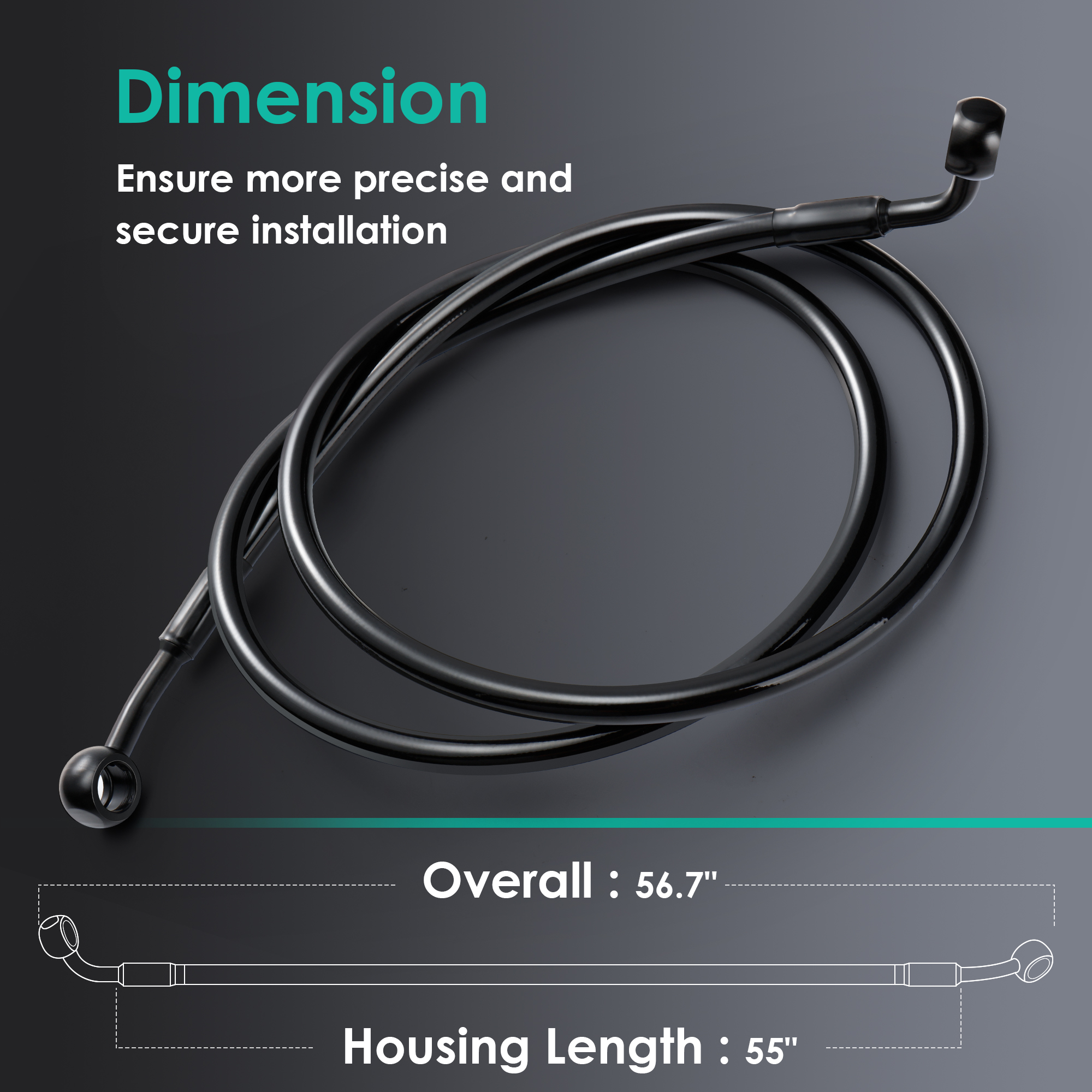 140/145/150CM Front Brake Line - đánh giá và giá Braided Line