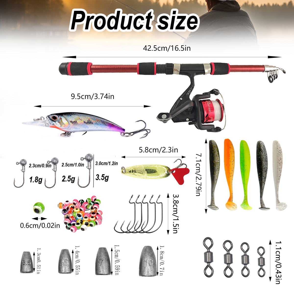 46Pcs Telescopic Fishing Rod R - đánh giá và giá Freshwater Line
