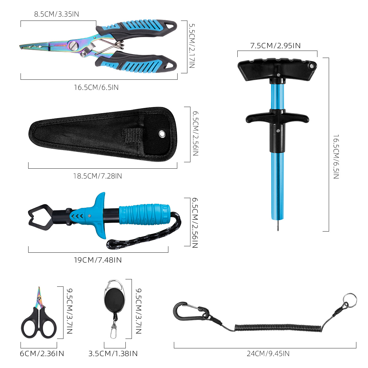 7-piece fishing tool set, prof - đánh giá và giá Freshwater Line