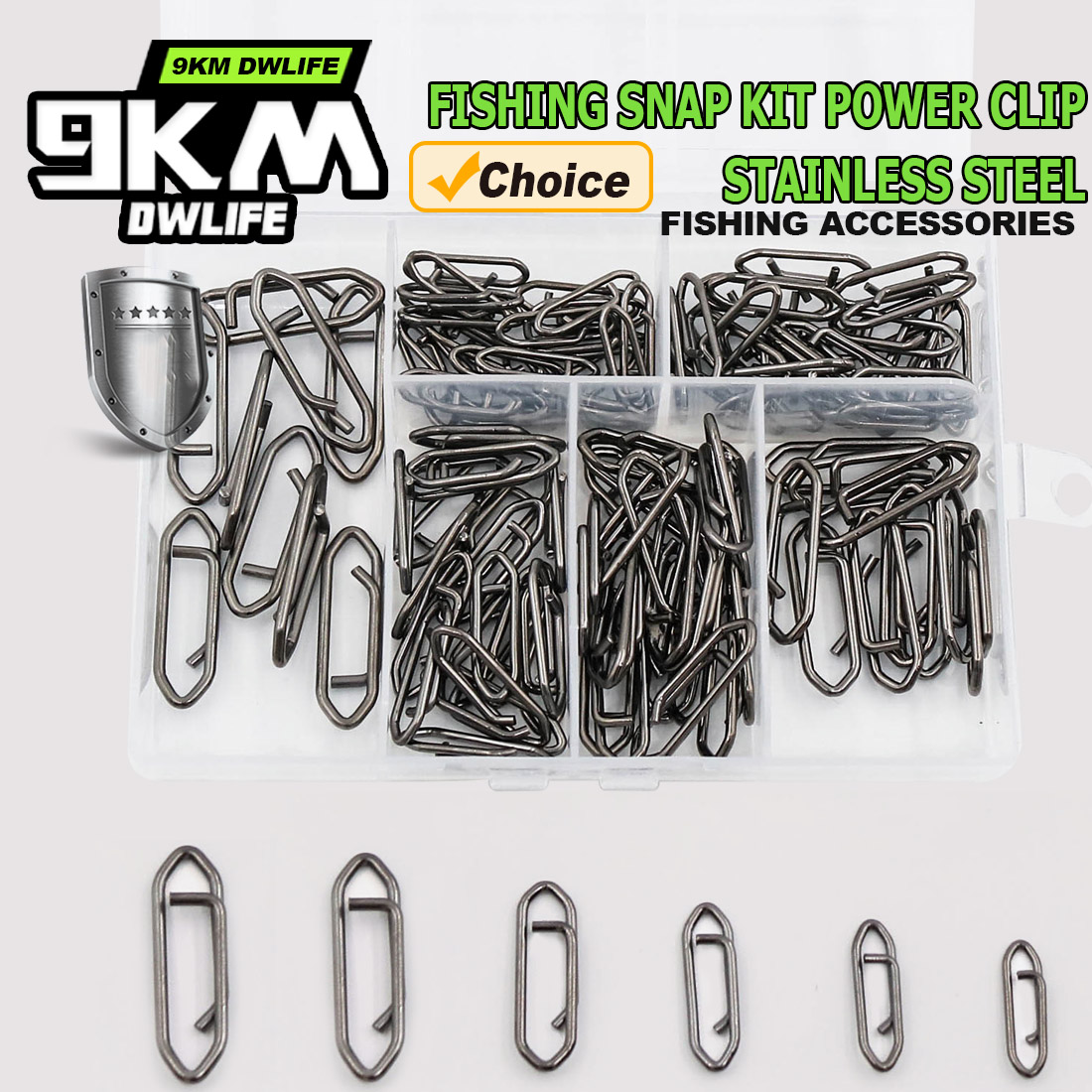 9KM Fishing Snap Kit 110pcs Po - đánh giá và giá Freshwater Line