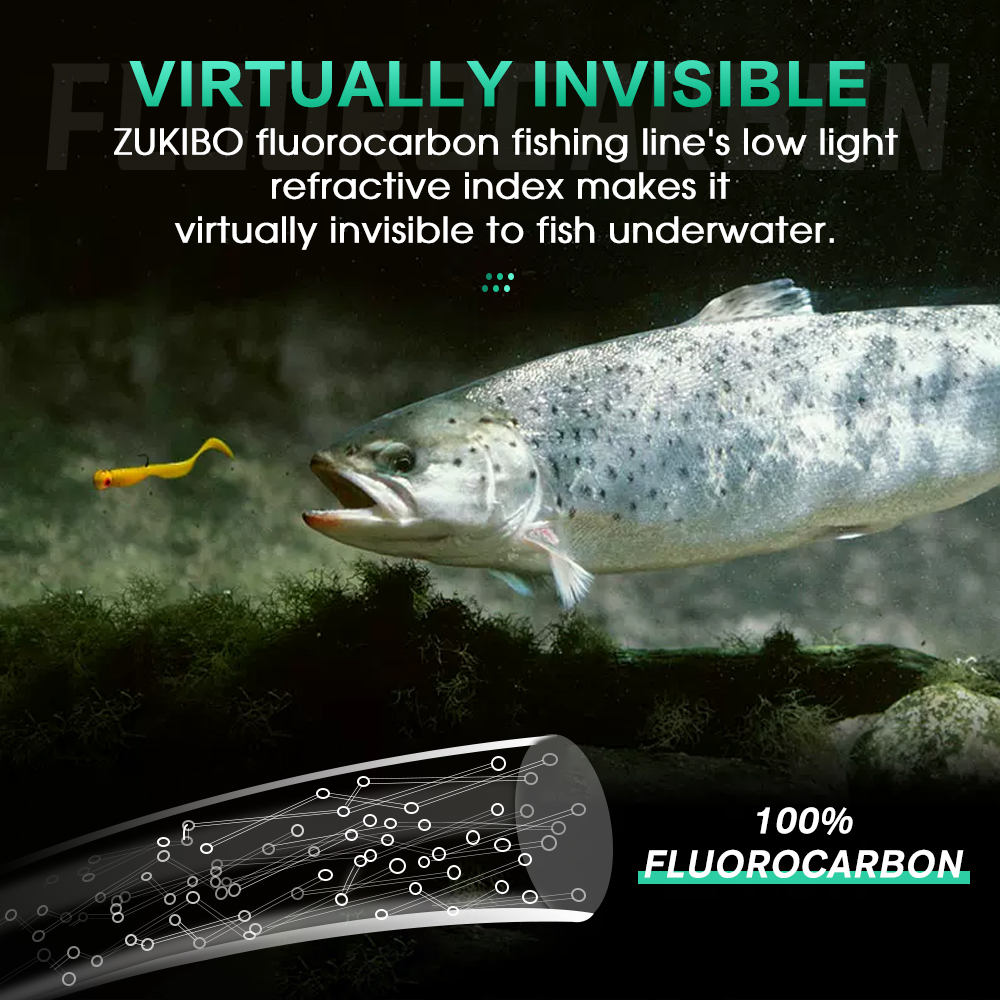 ZUKIBO 100% Fluorocarbon Fishi - đánh giá và giá Fluorocarbon Line